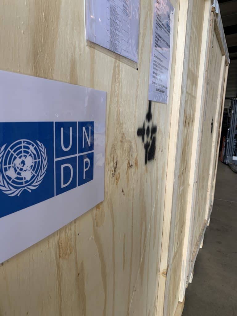 Caisse pour expédition UNDP